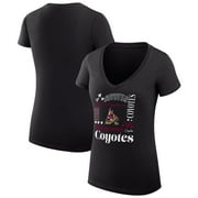 Women's G-III 4Her by Carl Banks Black Arizona Coyotes Collage Team Graphic Fitted T-Shirt